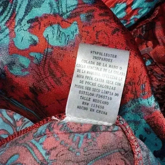 Deja Vu Strapless Formal Style Dress / Red & Blue - Picture 13 of 16